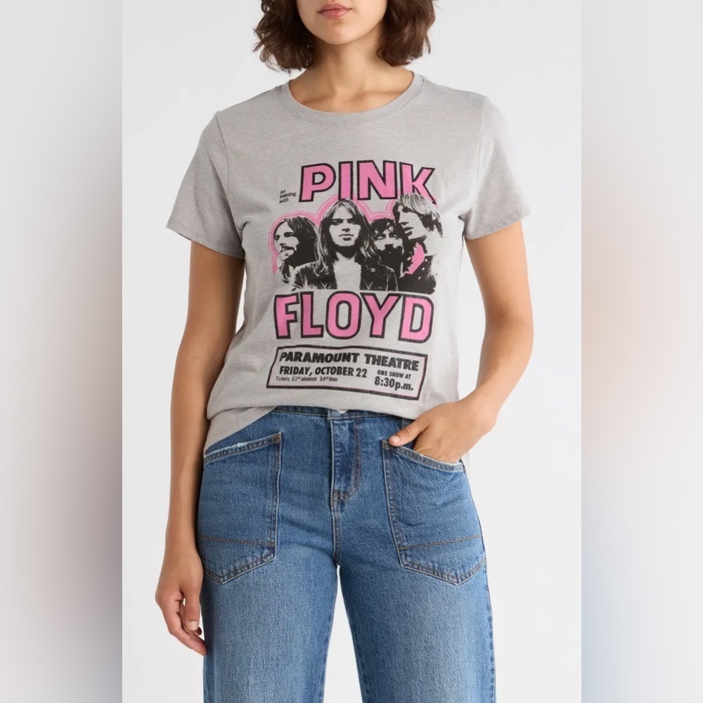 Lucky Brand Pink Floyd Tee NWT Gray Small